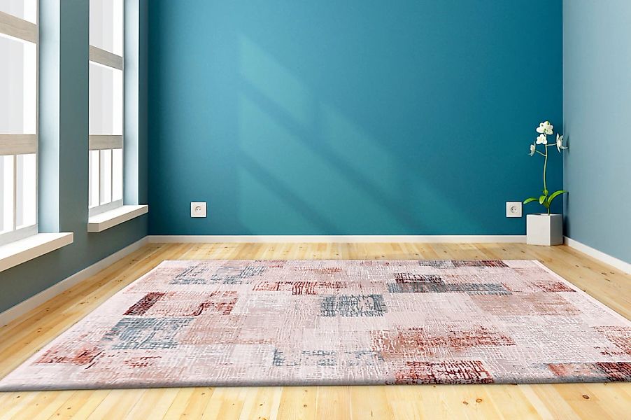 my home Teppich »Mika«, rechteckig, 12 mm Höhe, Vintage Design, Wohnzimmer günstig online kaufen