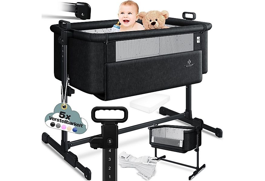 KESSER Kinderbett, Zustellbett Hubi 3in1 Baby Beistellbett Reisebett Babybe günstig online kaufen