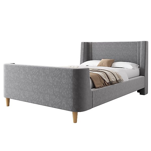 OKWISH Polsterbett mit kosmischem Muster (Kinderbett,Einzelbett, günstig online kaufen