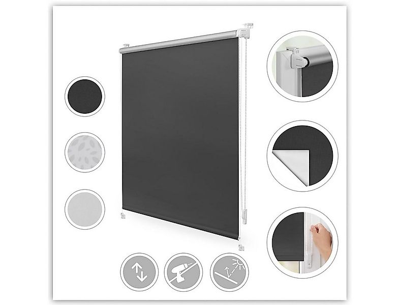 Seitenzugrollo Verdunkelungsrollo Thermo-Rollo Klemmfix ohne Bohren, LICHTB günstig online kaufen