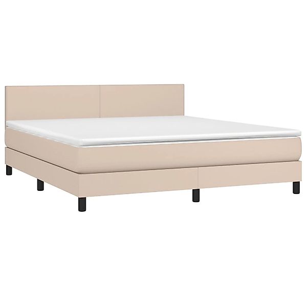 vidaXL Boxspringbett mit Matratze & LED Cappuccino-Braun 160x200cm 3134116 günstig online kaufen
