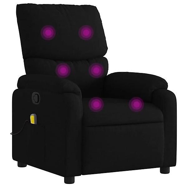 vidaXL Massage-Relaxsessel Schwarzer Stoff 3206098 günstig online kaufen