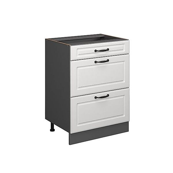 Vicco Unterschrank R-Line Weiß Landhaus/Anthrazit 60cm günstig online kaufen