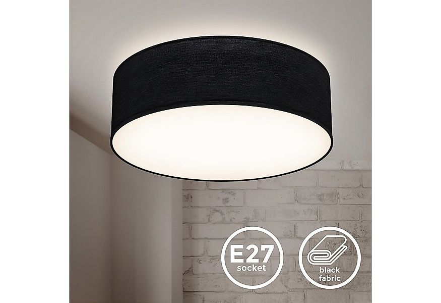 B.K.Licht LED Deckenleuchte Deckenleuchte Stoff-Deckenlampe Ø30cm 1-flammig günstig online kaufen