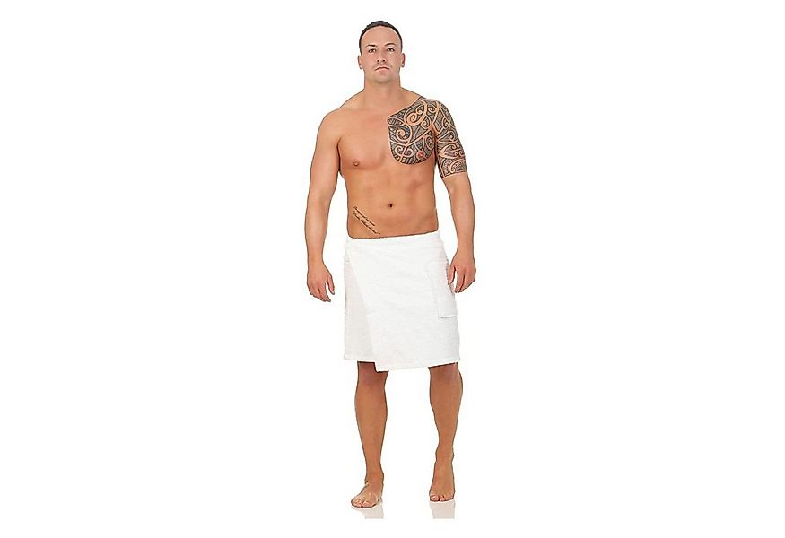 CLASS HOME COLLECTION Saunatuch Herren Frottee Saunakilt Saunatuch Klettver günstig online kaufen