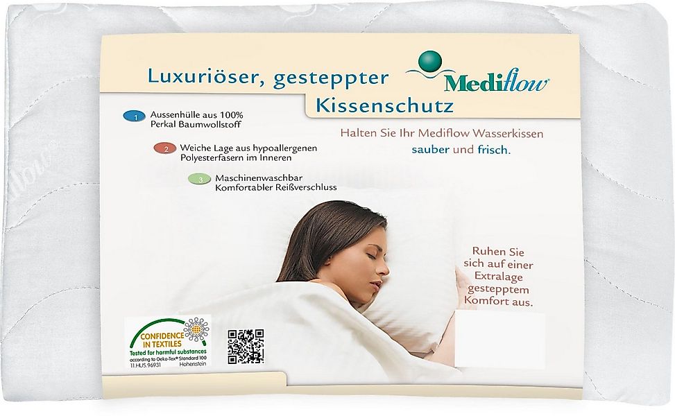 Mediflow Wasserkissen Mediflow gesteppter Luxus Schonbezug 5020 40x80cm, 1- günstig online kaufen