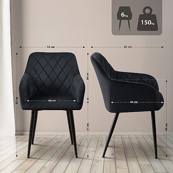 CLP Esszimmerstuhl Monett (2er Set), gepolsterte günstig online kaufen
