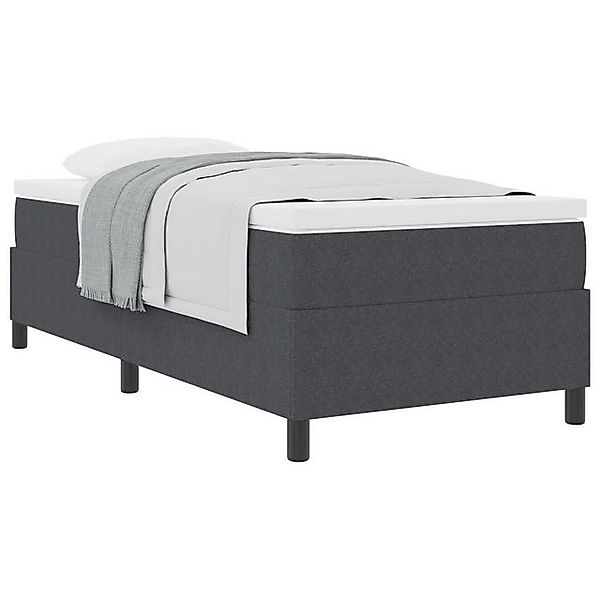 vidaXL Bett Boxspringbett mit dunkelgrauer Matratze aus Cord-Stoff (1-tlg) günstig online kaufen