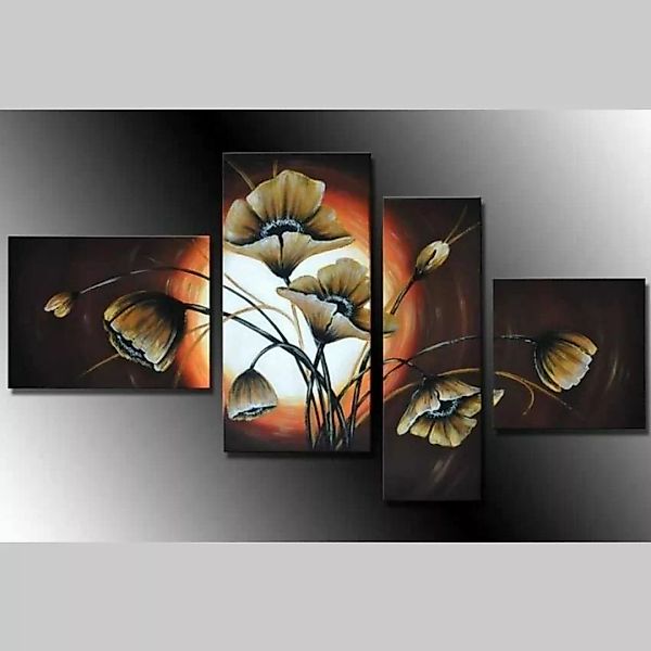 4 Leinwandbilder MOHN (1) 120 x 70cm Handgemalt günstig online kaufen
