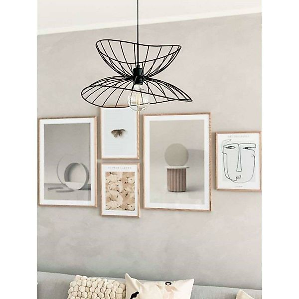 Globen Lighting Pendelleuchte RAY, schwarz, Ø 45 cm günstig online kaufen