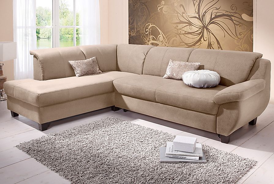 Home affaire Ecksofa »Yesterday zeitlos und elegant, bequeme Armlehnen, L-F günstig online kaufen