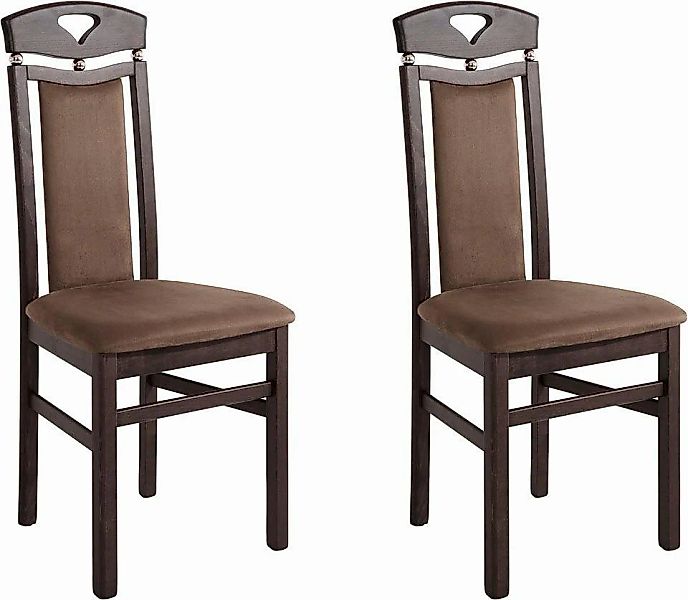 Home affaire Esszimmerstuhl "Berta Küchenstuhl" (Set) 2 Stk. Microfaser Bez günstig online kaufen