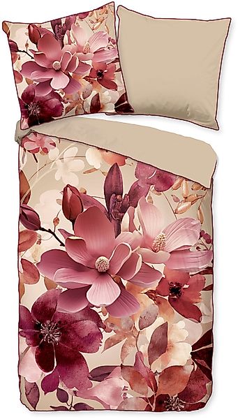 Descanso Wendebettwäsche "Chaja" 3 Stk. tlg. Satin, Reißverschluss, Paspel, günstig online kaufen