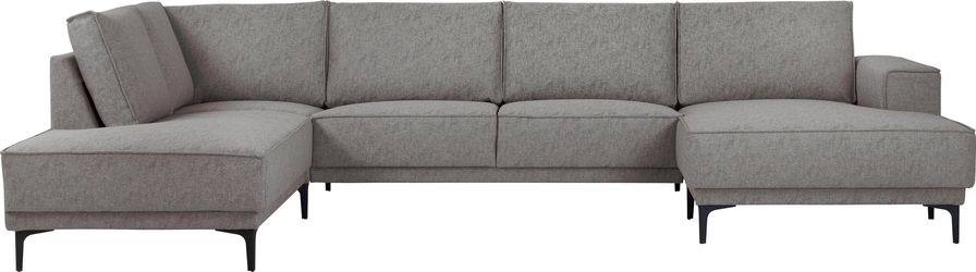 PLACES OF STYLE Wohnlandschaft "XXL Sofa Oland, Struktur, Flachgewebe, Luxu günstig online kaufen