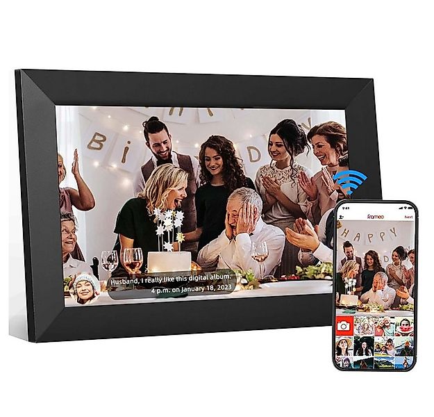 PRIISF Bilderrahmen WLAN Digitaler Elektronischer FotoRahmen 10,1″ Bildschi günstig online kaufen