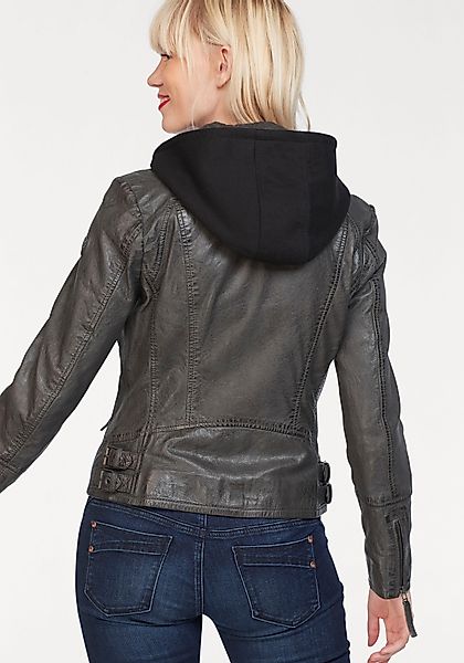 Gipsy Lederjacke "NOLA", mit Kapuze, Two-in-One Style - mit abnehmbarer Jer günstig online kaufen