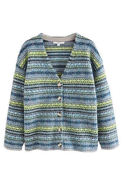 Next Strickjacke Angeraute Strickjacke mit V-Ausschnitt (1-tlg) günstig online kaufen