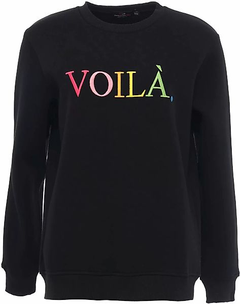 Zwillingsherz Sweatshirt, mit mehrfarbigem gestickten "Voilà"-Schriftzug günstig online kaufen