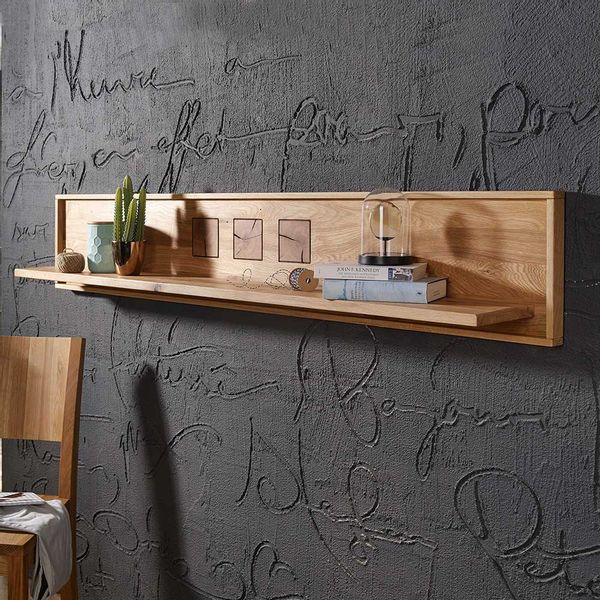 Wandregal aus Wildeiche massiv modern günstig online kaufen