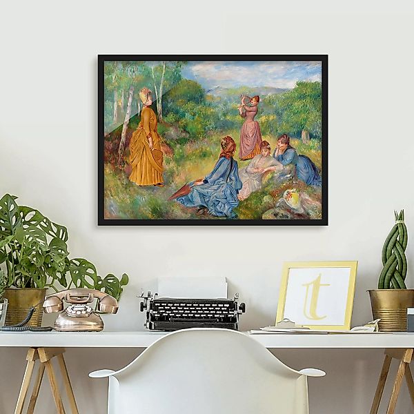 Bild mit Rahmen Kunstdruck - Querformat Auguste Renoir - Federballspiel günstig online kaufen