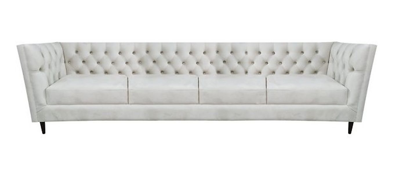 Xlmoebel Sofa Wohnzimmer Möbel - Viersitzer Chesterfield Couch aus Leder im günstig online kaufen