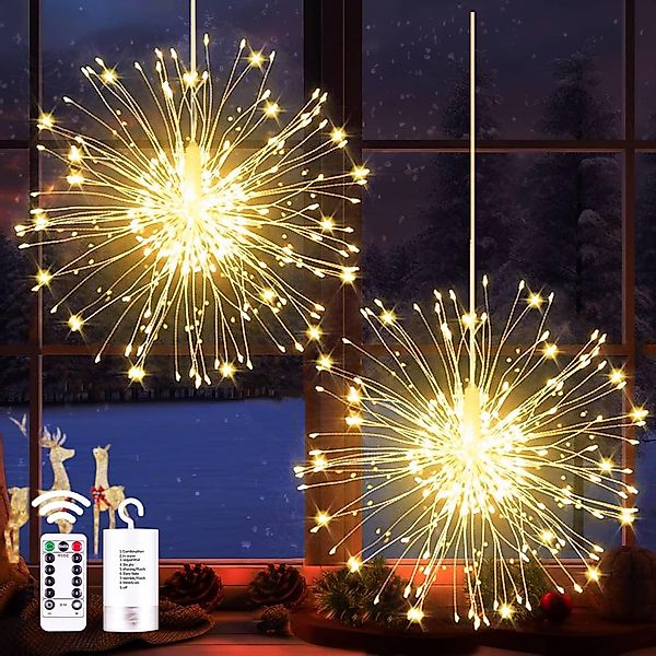 LMaxhome LED-Lichterkette Feuerwerk Weihnachtsbeleuchtung mit Fernbedienung günstig online kaufen