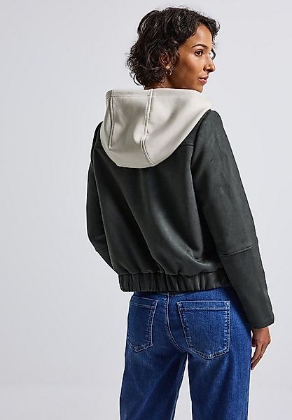 STREET ONE Lederimitatjacke mit abnehmbarer Kapuze günstig online kaufen