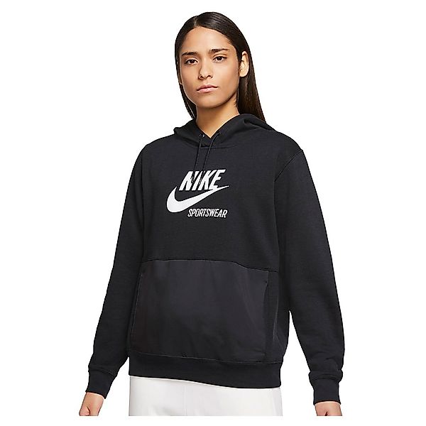 Nike Sportswear Heritage Fleece Kapuzenpullover XL Black / Black / White günstig online kaufen