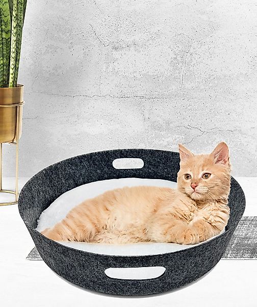Pisi & Bili Tierbett Katzenbett, Katzenkorb aus Filz, Katzen Zubehör, mit w günstig online kaufen