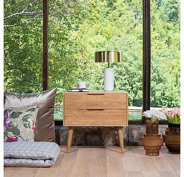 Mobello Nachttisch Primera Nachtschrank mit 2 Schubladen, Softclose & Skand günstig online kaufen