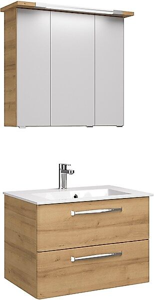 Saphir Badmöbel-Set »Trentino 2-tlg. Mineralmarmor-Waschtisch,Spiegelschran günstig online kaufen