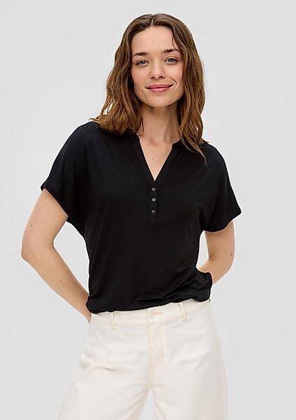s.Oliver Kurzarmshirt T-Shirt mit V-Ausschnitt günstig online kaufen