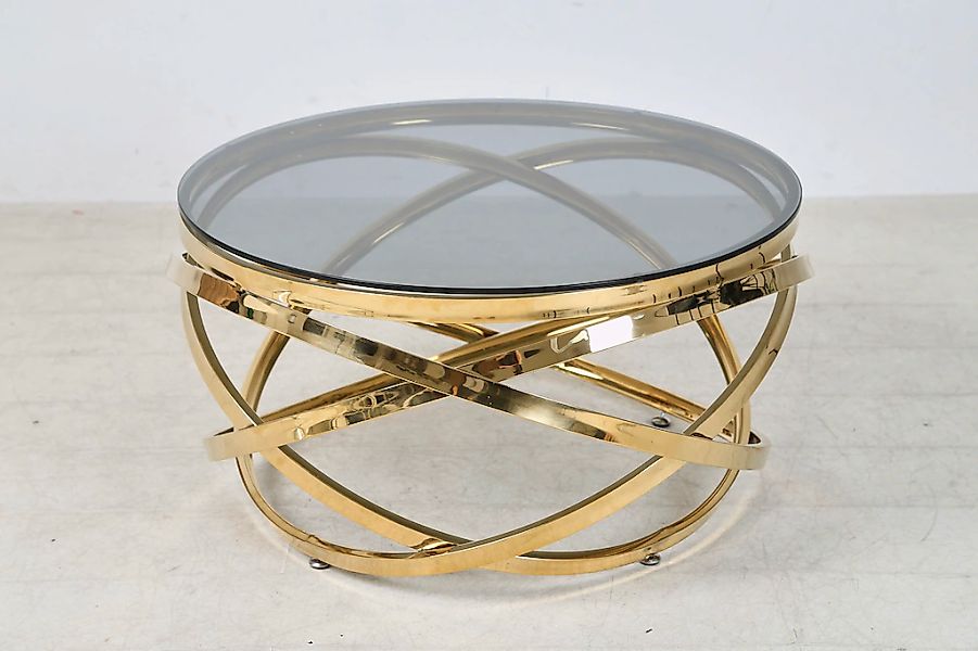 SalesFever Couchtisch "mit Design-Gestell in Stainless Steel für stilvolles günstig online kaufen