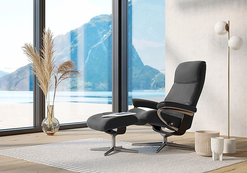 Stressless Relaxsessel "View" mit Cross Base, Größe S, M & L, Holzakzent Sc günstig online kaufen