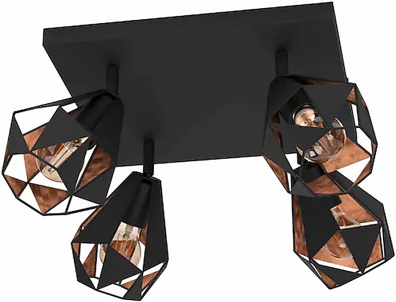 EGLO Deckenleuchte »Carlton 7 Deckenlampe, stahl, Vintage, Industrial Retro günstig online kaufen