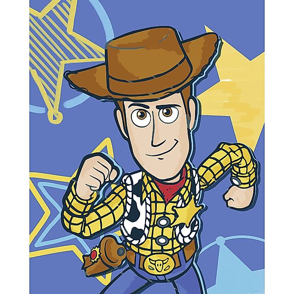 Komar Wandbild Disney and Pixar Toy Story Woody 40 cm x 50 cm Blau günstig online kaufen