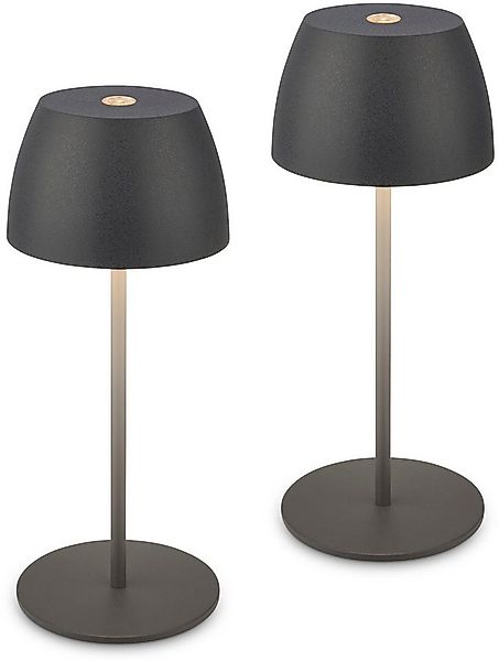 Briloner Leuchten Tischleuchte 2er Set LED Tischlampe kabellos, weiß, 2er S günstig online kaufen