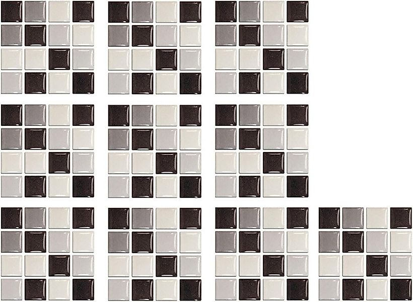 Coonoor Fliesenaufkleber 10 stück PVC Fliesenaufkleber, Selbstklebende (10x günstig online kaufen