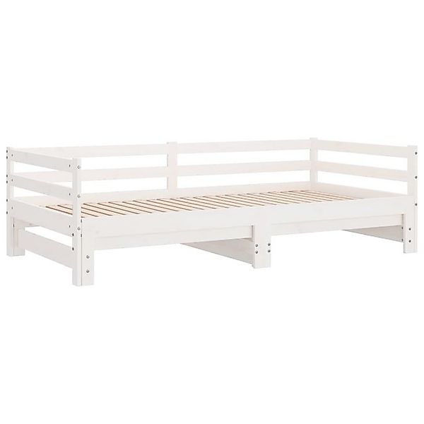 vidaXL Bett Tagesbett Ausziehbar Weiß 80x200 cm Massivholz Kiefer günstig online kaufen