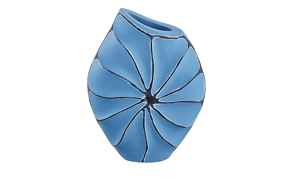 Vase - blau - Polyresin (Kunstharz) - 18 cm - 25 cm - 5,5 cm - Sconto günstig online kaufen