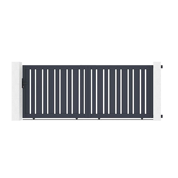 Casanoov Schiebetor Aus Aluminium 3 5M Veymont H 140Cm Grau günstig online kaufen