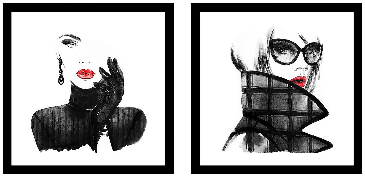 Levandeo® Glasbild, 2er Set Wandbild 20x20cm günstig online kaufen