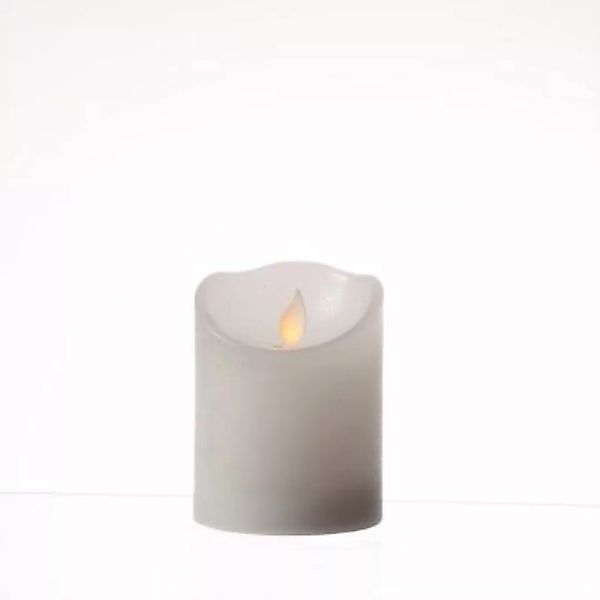 MARELIDA LED Kerze Twinkle Echtwachs bewegte Flamme D: 7,5cm H: 10cm weiß günstig online kaufen