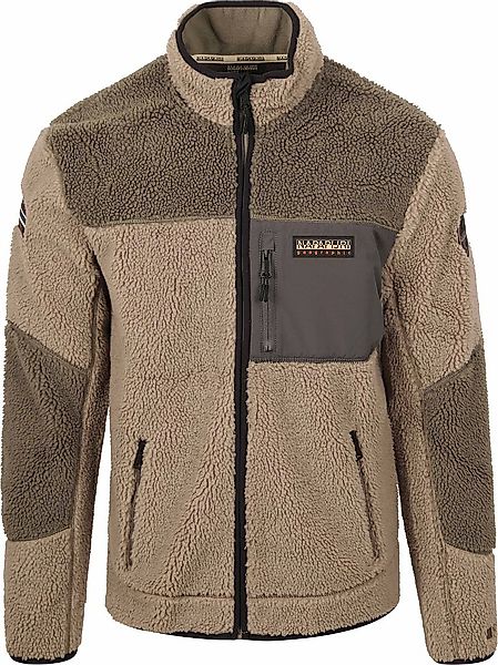 Napapijri Sweaterjacke Yupik Fleece Nature - Größe XL günstig online kaufen