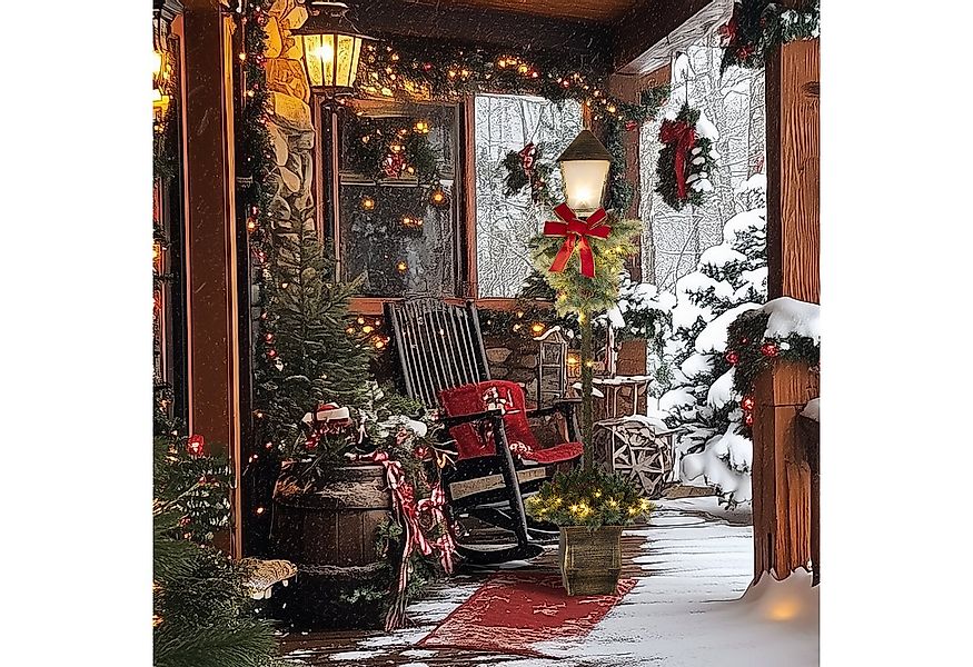 Outsunny LED-Dekofigur 150 cm Weihnachtslaterne mit LED-Lichterkette (Weihn günstig online kaufen