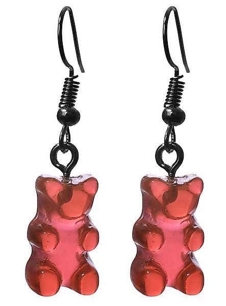 Metamorph Paar Ohrhaken Gummibär Ohrringe rot, Lustige und ausgefallene Ohr günstig online kaufen