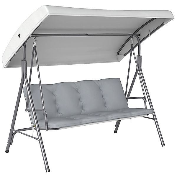 Outsunny 3‑Sitzer Gartenschaukel für Außenbereich, Gartenschaukel mit verst günstig online kaufen