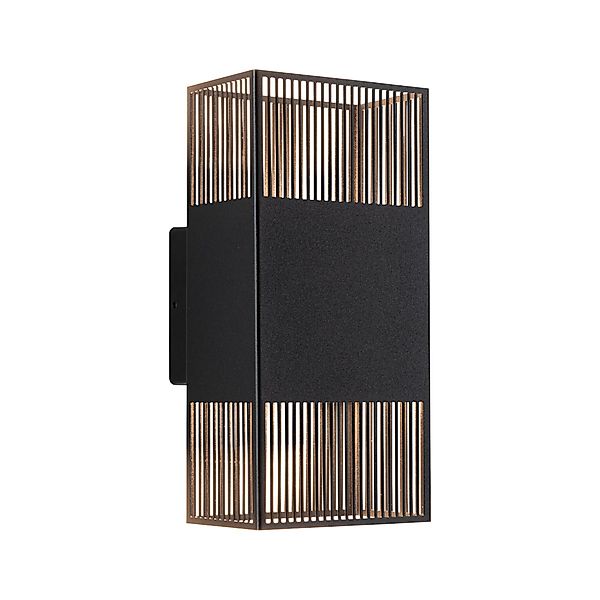 Paulmann "LED Wandleuchte Tharin IP44 3000K 120x250mm 2x3,7W Schwarz" günstig online kaufen