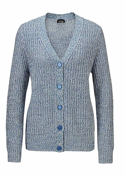 GOLDNER Strickjacke "Kurzgröße Langarm Strickjacke mit V-Ausschnitt" Knopfl günstig online kaufen