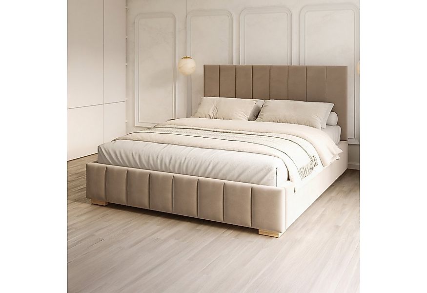 FDM Polsterbett DENTON modern mit Bettkasten MADE IN EU - mit hochwertigem günstig online kaufen